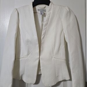 H&M Cream Textured Women's Blazer
